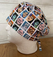Load image into Gallery viewer, Villains Ursula Jafar Gothel Tremaine Evil Queen Maleficent Shan Yu Squared Fabric Unisex Medical Scrub Caps Men &amp; Women Tie Back Bouffant Hat Styles
