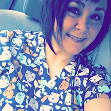 Load image into Gallery viewer, Whales Smiling Blue Medical Scrub Top Unisex Style for Men &amp; Women
