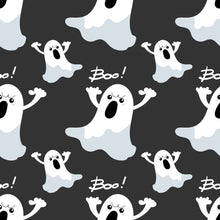 Load image into Gallery viewer, Halloween BOO GHOSTS Black Medical Scrub Top Unisex Style for Men &amp; Women
