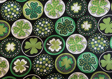 Load image into Gallery viewer, Happy St. Patrick's Day Shamrocks Green Black Medical Scrub Top Unisex Style for Men &amp; Women
