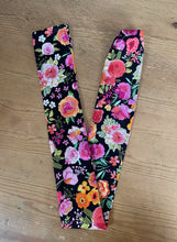 Load image into Gallery viewer, Floral Flowers Orange Pink on Black Fabric Stethoscope sock cover for Medical Professionals
