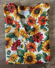Load image into Gallery viewer, Sunflowers Floral Variety Medical Scrub Top Unisex Relaxed Style for Men &amp; Women
