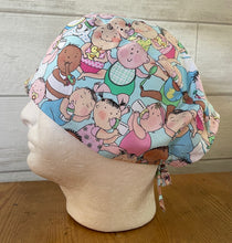 Load image into Gallery viewer, Crying Babies Nursery Labor and Delivery Nurse Fabric Unisex Medical Surgical Scrub Caps Men &amp; Women Tie Back and Bouffant Hat Styles
