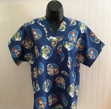 Load image into Gallery viewer, Size Medium Toy Story Buzz and Woody Medical Scrub Shirt for Men &amp; Women *IN STOCK *READY TO SHIP
