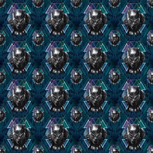 Load image into Gallery viewer, Solid Black Scrub Top with Black Panther Fabric on *Neck Band &amp; Pocket Options* Medical Scrub Top Unisex Style Shirt for Men &amp; Women
