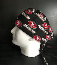 Load image into Gallery viewer, SF 49ERS FOOTBALL Unisex Medical Surgical Scrub Caps Men &amp; Women Tie Back and Bouffant Hat Styles
