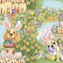 Load image into Gallery viewer, Happy Easter Adorable Easter Bunny Puppy Dogs Floral Medical Scrub Top Unisex Style for Men &amp; Women
