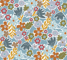 Load image into Gallery viewer, Floral blue boho flower garden Medical Scrub Top Unisex Style for Men &amp; Women
