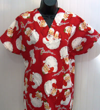 Load image into Gallery viewer, Christmas Medical Scrub Top Vintage Old Fashion Classic Santa Claus Unisex Style for Men &amp; Women
