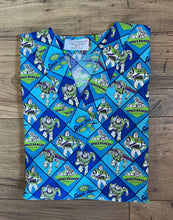 Load image into Gallery viewer, Toy Story Medical Scrub Top Buzz Lightyear Space Ranger Unisex Style for Men &amp; Women
