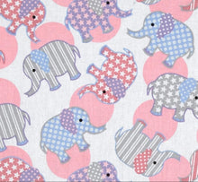 Load image into Gallery viewer, Variety of Colorful Elephants Fabrics Medical Scrub Surgical Caps Tie Back Hat &amp; Elastic Bouffant Unisex Men &amp; Women
