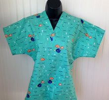 Load image into Gallery viewer, Finding Dory Medical Scrub Top Just Keep Swimming Unisex Style for Men &amp; Women

