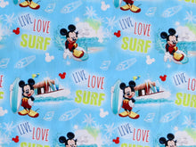 Load image into Gallery viewer, Size XS Mickey Mouse Medical Scrub Top Live Love Surf Unisex Style Shirt for Men &amp; Women *IN STOCK *READY TO SHIP
