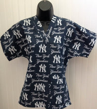 Load image into Gallery viewer, Baseball New York Yankees Medical Relaxed Scrub Top Unisex Style Men's Scrub Top Women's Scrub Top
