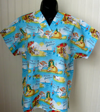 Load image into Gallery viewer, Frozen OLAF Medical Scrub Top Crazy for Summer Beach Unisex Style for Men &amp; Women

