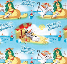 Load image into Gallery viewer, Frozen OLAF Crazy for Summer Beach Fabric Nurse Medical Scrub Top Unisex Style for Men &amp; Women
