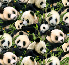 Load image into Gallery viewer, Beautiful Panda Bears in Nature Fabric Unisex Medical Surgical Scrub Caps Men &amp; Women Tie Back and Bouffant Hat Styles
