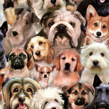 Load image into Gallery viewer, Dogs Medical Scrub Top "PUPPOURRI" Dog Breeds Veterinary Tech Unisex Style for Men &amp; Women
