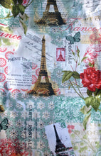 Load image into Gallery viewer, Beautiful Paris France Eiffel Tower Travels Roses Fabric Unisex Medical Surgical Scrub Caps Men &amp; Women Tie Back and Bouffant Hat Styles
