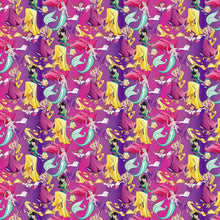 Load image into Gallery viewer, Princesses Mulan Ariel Little Mermaid Belle Rapunzel Fabric Unisex Medical Surgical Scrub Caps Men &amp; Women Tie Back and Bouffant Hat Styles
