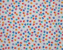 Load image into Gallery viewer, Rainbow Tie Dye Paw Prints Fabric Unisex Medical Surgical Scrub Caps Men &amp; Women Tie Back and Bouffant Hat Styles
