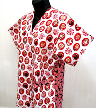 Load image into Gallery viewer, Size Small Christmas Elf Red Scrub Top Unisex Style Shirt for Men &amp; Women *IN STOCK *READY TO SHIP
