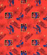 Load image into Gallery viewer, Super Heroes Spider Man Wall Crawler Red Fabric Unisex Medical Surgical Scrub Caps Men &amp; Women Tie Back and Bouffant Hat Styles
