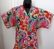 Load image into Gallery viewer, Tie Dye Medical Scrub Top Unisex Style Shirt for Men &amp; Women
