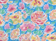 Load image into Gallery viewer, Colorful Floral Watercolor Blue Yellow Pink Orange Flowers Fabric Unisex Medical Surgical Scrub Caps Men &amp; Women Tie Back and Bouffant Hat Styles
