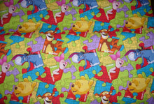 Load image into Gallery viewer, Winnie the Pooh Medical Scrub Top Friends Together Puzzle Pieces Unisex Style for Men &amp; Women
