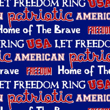 Load image into Gallery viewer, Patriotic American USA Home of the Brave Let Freedom Ring Fabric Unisex Medical Surgical Scrub Caps Men &amp; Women Tie Back and Bouffant Hat Styles
