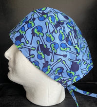Load image into Gallery viewer, Guitars Fabric Unisex Medical Surgical Scrub Caps Men &amp; Women Tie Back and Bouffant Hat Styles
