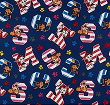 Load image into Gallery viewer, Cartoon Rescue Navy Fabric Unisex Medical Surgical Scrub Caps Men &amp; Women Tie Back and Bouffant Hat Styles
