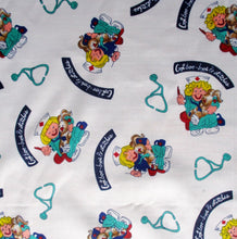 Load image into Gallery viewer, Boo-Boo &amp; Stitches Fabric Unisex Medical Surgical Scrub Caps Men &amp; Women Tie Back and Bouffant Hat Styles
