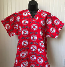 Load image into Gallery viewer, Baseball Boston Red Sox Medical Scrub Top Baseball Unisex Style Men's Scrub Top Women's Scrub Top
