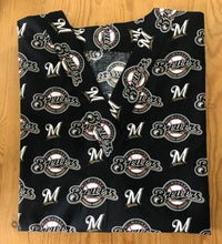 Load image into Gallery viewer, Baseball Milwaukee Brewers Medical Relaxed Scrub Top Unisex Style Men's Scrub Top Women's Scrub Top
