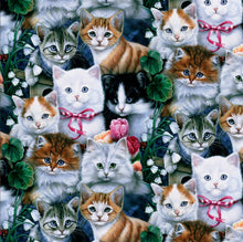 Load image into Gallery viewer, Medical Scrub Top Garden Cats &amp; Kittens Packed Unisex Relaxed Style for Men &amp; Women
