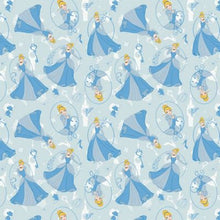 Load image into Gallery viewer, Cinderella Dancing at the Ball Blue Fabric Unisex Medical Surgical Scrub Caps Men &amp; Women Tie Back and Bouffant Hat Styles
