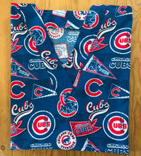 Load image into Gallery viewer, Baseball Chicago Cubs Pennants Medical Relaxed Scrub Top Unisex Style Men's Scrub Top Women's Scrub Top
