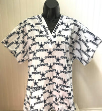 Load image into Gallery viewer, Football Cowboys Medical Scrub Top Unisex Relaxed Fit Style Men's Scrub Top &amp; Women's Scrub Top
