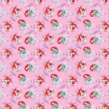 Load image into Gallery viewer, Little Mermaid Ariel Discover Your Dreams Pink Fabric Unisex Medical Surgical Scrub Caps Men &amp; Women Tie Back and Bouffant Hat Styles
