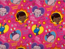Load image into Gallery viewer, Doc McStuffins Got Cuddies Pink Fabric Nurse Medical Scrub Top Unisex Style for Men &amp; Women

