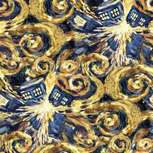 Load image into Gallery viewer, BBC Doctor Who Show EXPLODING TARDIS Fabric Unisex Medical Surgical Scrub Caps Men &amp; Women Tie Back and Bouffant Hat Styles
