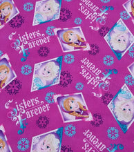 Load image into Gallery viewer, Frozen Sisters Elsa &amp; Anna Sisters Forever Diamond Frames Purple Fabric Unisex Medical Surgical Scrub Caps Men &amp; Women Tie Back and Bouffant Hat Styles
