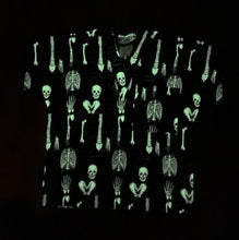 Load image into Gallery viewer, TOP SELLER *GLOW IN THE DARK* Human Anatomy Medical Scrub Top Skeleton Bones Unisex Style for Men &amp; Women
