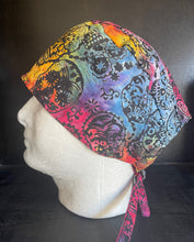 Load image into Gallery viewer, Day of the Dead Medical Surgical Scrub Caps Men &amp; Women Tie Back and Bouffant Hat Styles

