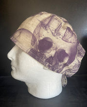 Load image into Gallery viewer, Anatomy Skeleton Bones Large Print Fabric Unisex Medical Surgical Scrub Caps Men &amp; Women Tie Back and Bouffant Hat Styles

