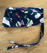 Load image into Gallery viewer, Mulan Be Your Own Hero Blue Fabric Unisex Medical Surgical Scrub Caps Men &amp; Women Tie Back and Bouffant Hat Styles
