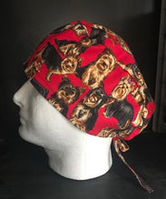 Load image into Gallery viewer, Yorkie Dogs Medical Surgical Scrub Caps Men &amp; Women Tie Back and Bouffant Hat Styles

