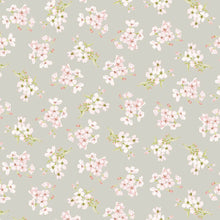 Load image into Gallery viewer, Floral Pink Flowers on light gray Medical Scrub Top Watercolor Floral Easter Unisex Style for Men &amp; Women
